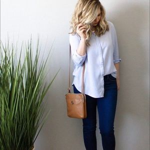 Old Navy light blue jean shirt